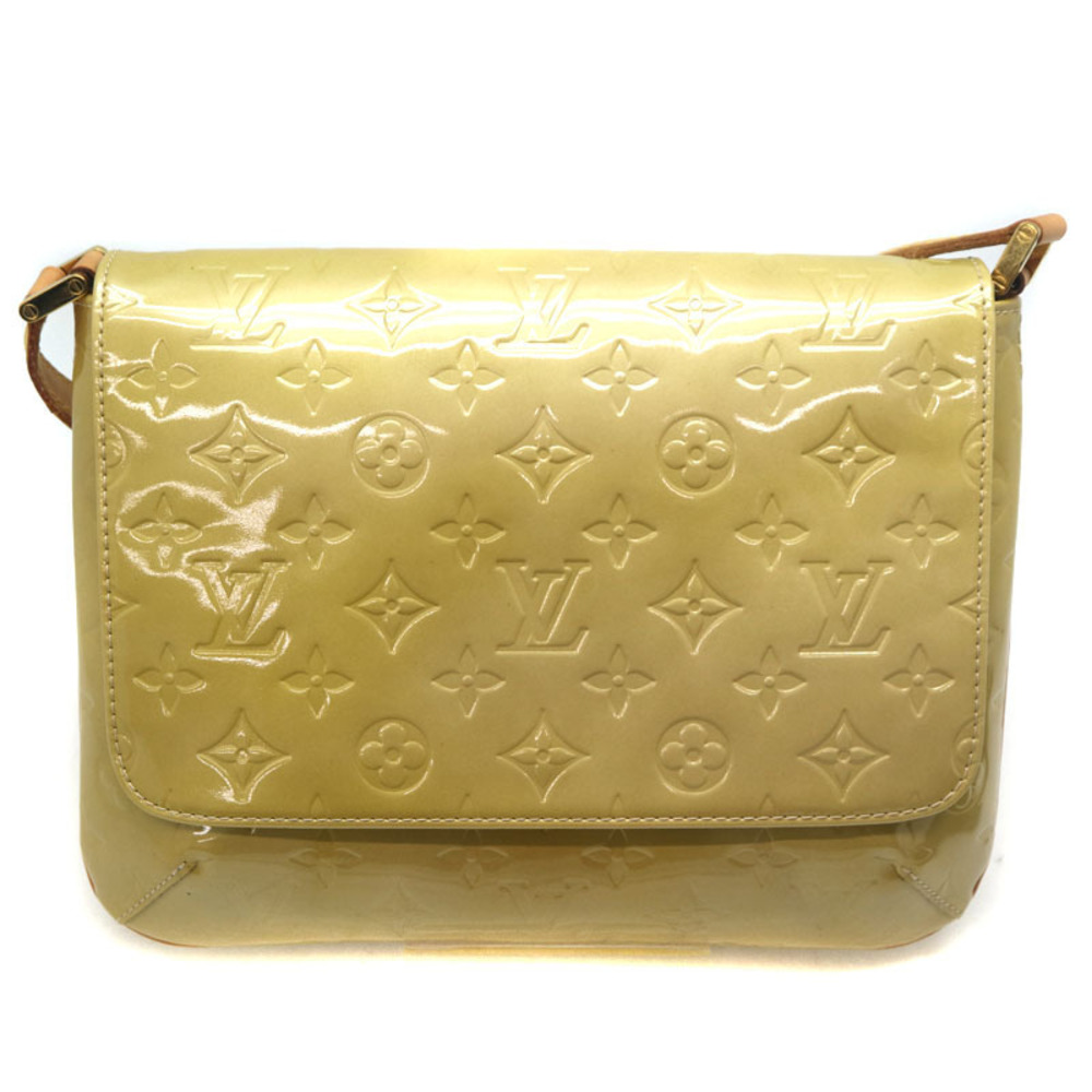 LOUIS VUITTON Thompson Street Monogram Vernis Shoulder Bag Beige